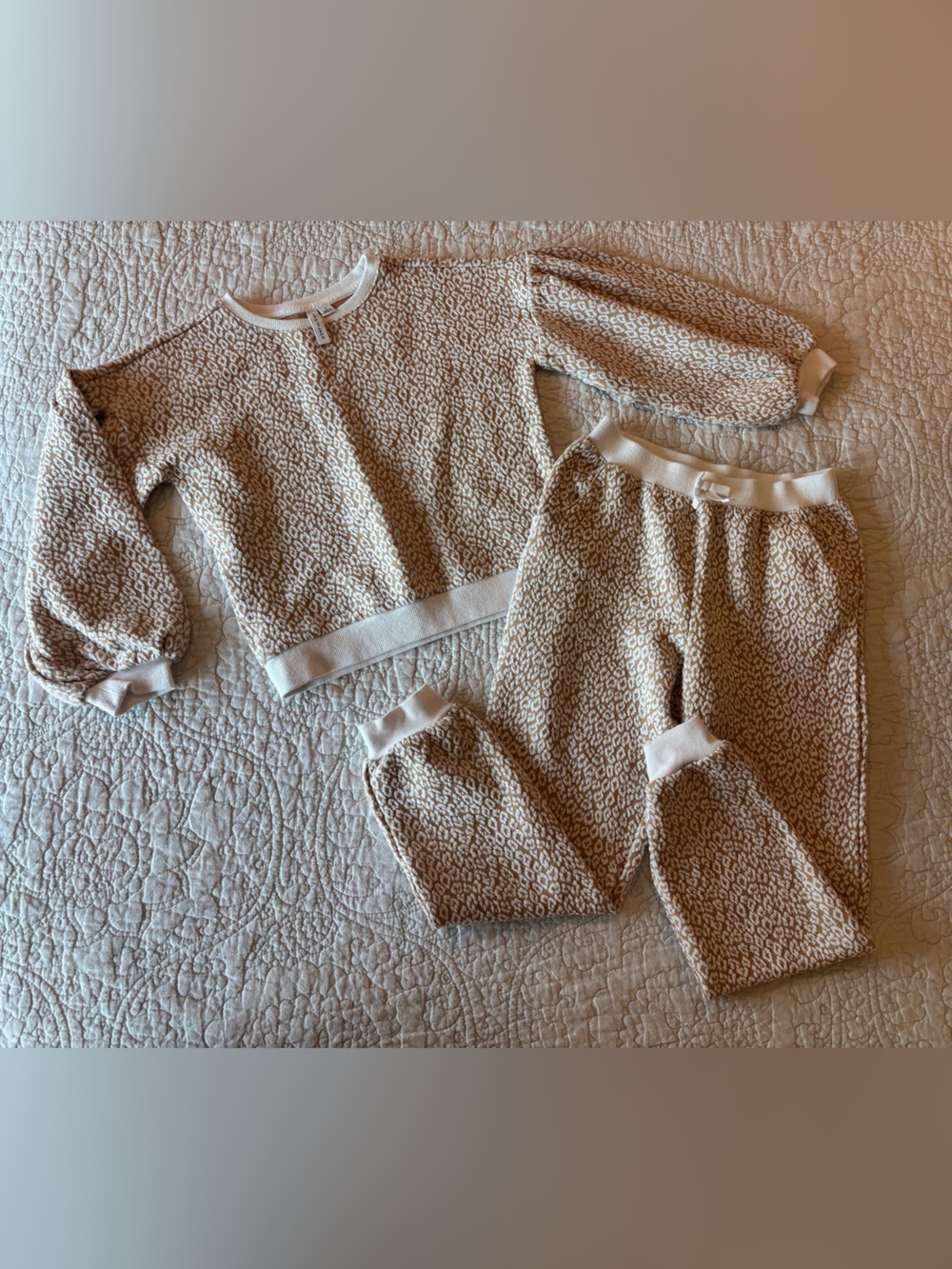 Janie and Jack Jacquard Leopard Set - Size 12